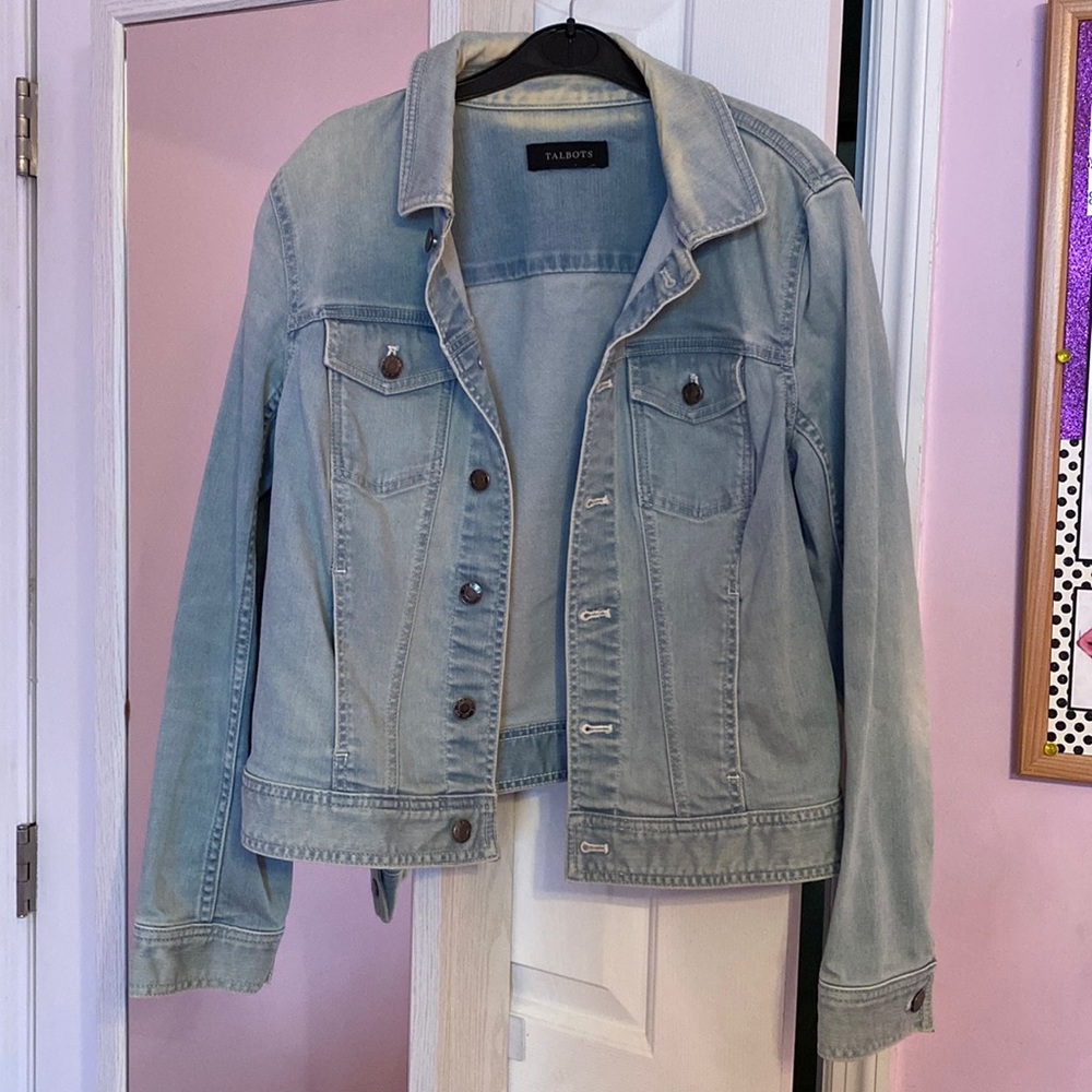 Talbots Light Wash Denim Jacket- Fits like Size 8